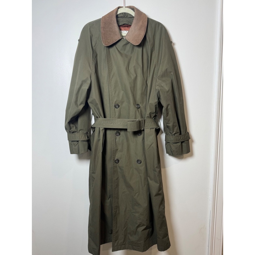 Towne London Fog Double Breasted Trench Coat Mens 44 REG Preppy GrungeAcademia